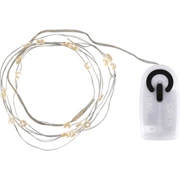 Sirius Silke mini flower – en lille batterilyskæde med 20 LED på 1,9 meter SIR30736